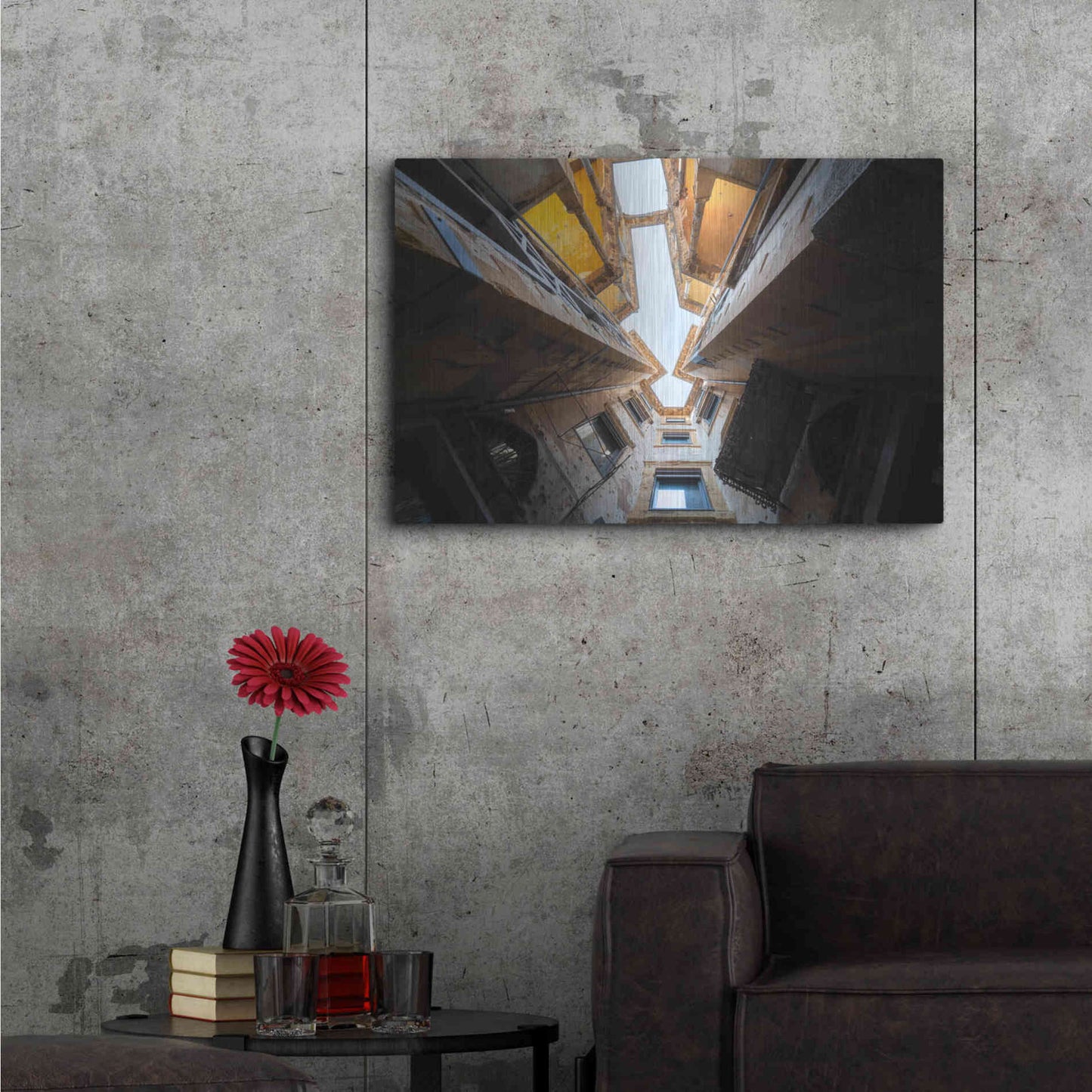 Luxe Metal Art 'Beit Beirut' by Roman Robroek Metal Wall Art,36x24