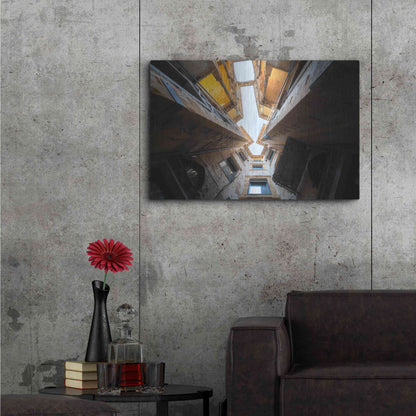 Luxe Metal Art 'Beit Beirut' by Roman Robroek Metal Wall Art,36x24