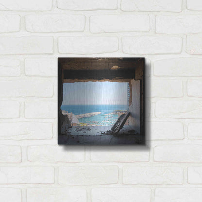Luxe Metal Art 'Broken Sea View' by Roman Robroek Metal Wall Art,12x12