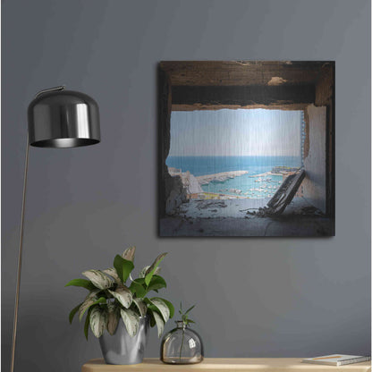 Luxe Metal Art 'Broken Sea View' by Roman Robroek Metal Wall Art,24x24