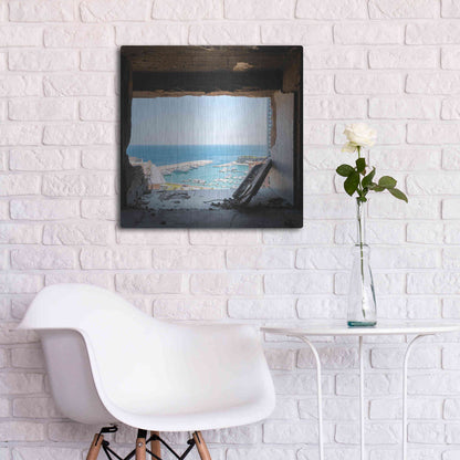 Luxe Metal Art 'Broken Sea View' by Roman Robroek Metal Wall Art,24x24