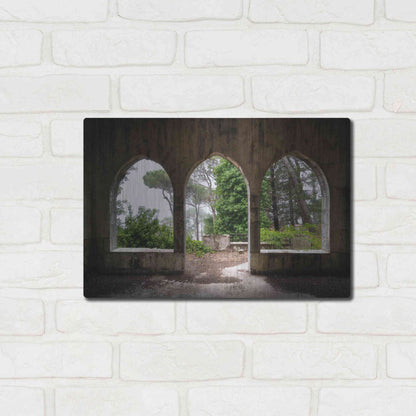 Luxe Metal Art 'Tripple Arches' by Roman Robroek Metal Wall Art,16x12