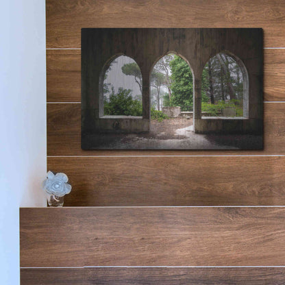 Luxe Metal Art 'Tripple Arches' by Roman Robroek Metal Wall Art,16x12