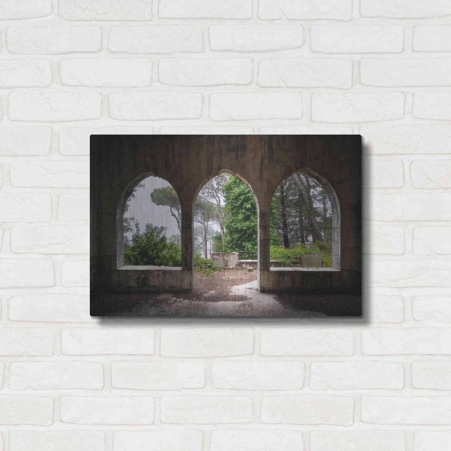 Luxe Metal Art 'Tripple Arches' by Roman Robroek Metal Wall Art,24x16