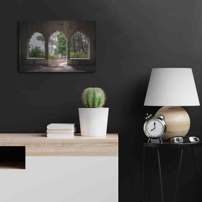 Luxe Metal Art 'Tripple Arches' by Roman Robroek Metal Wall Art,24x16