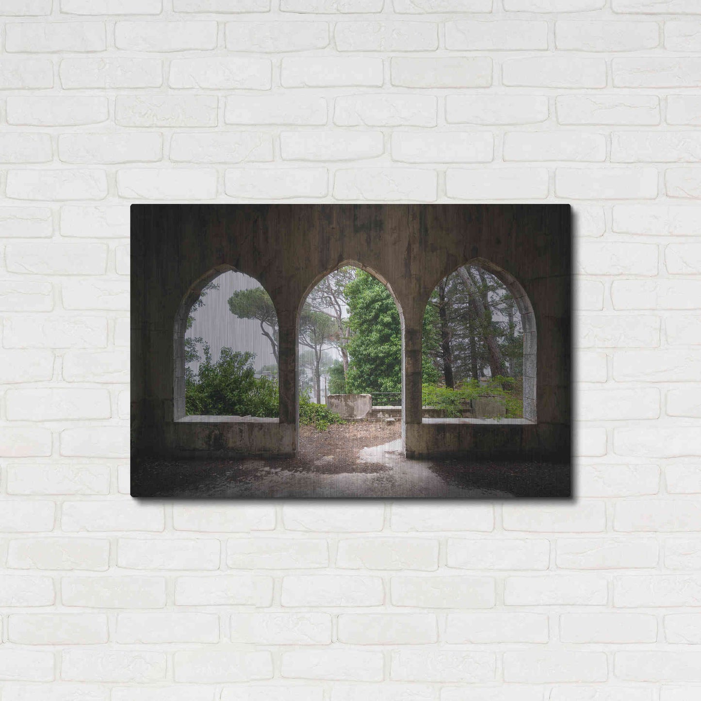 Luxe Metal Art 'Tripple Arches' by Roman Robroek Metal Wall Art,36x24