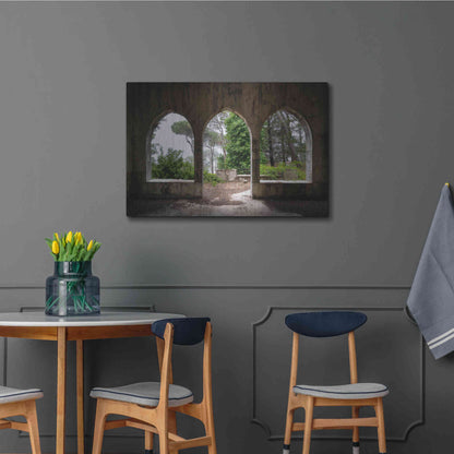 Luxe Metal Art 'Tripple Arches' by Roman Robroek Metal Wall Art,36x24