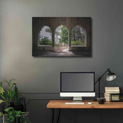 Luxe Metal Art 'Tripple Arches' by Roman Robroek Metal Wall Art,36x24