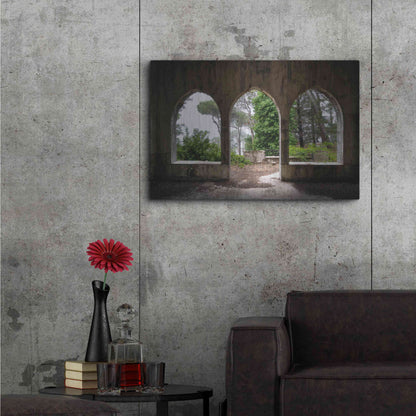 Luxe Metal Art 'Tripple Arches' by Roman Robroek Metal Wall Art,36x24