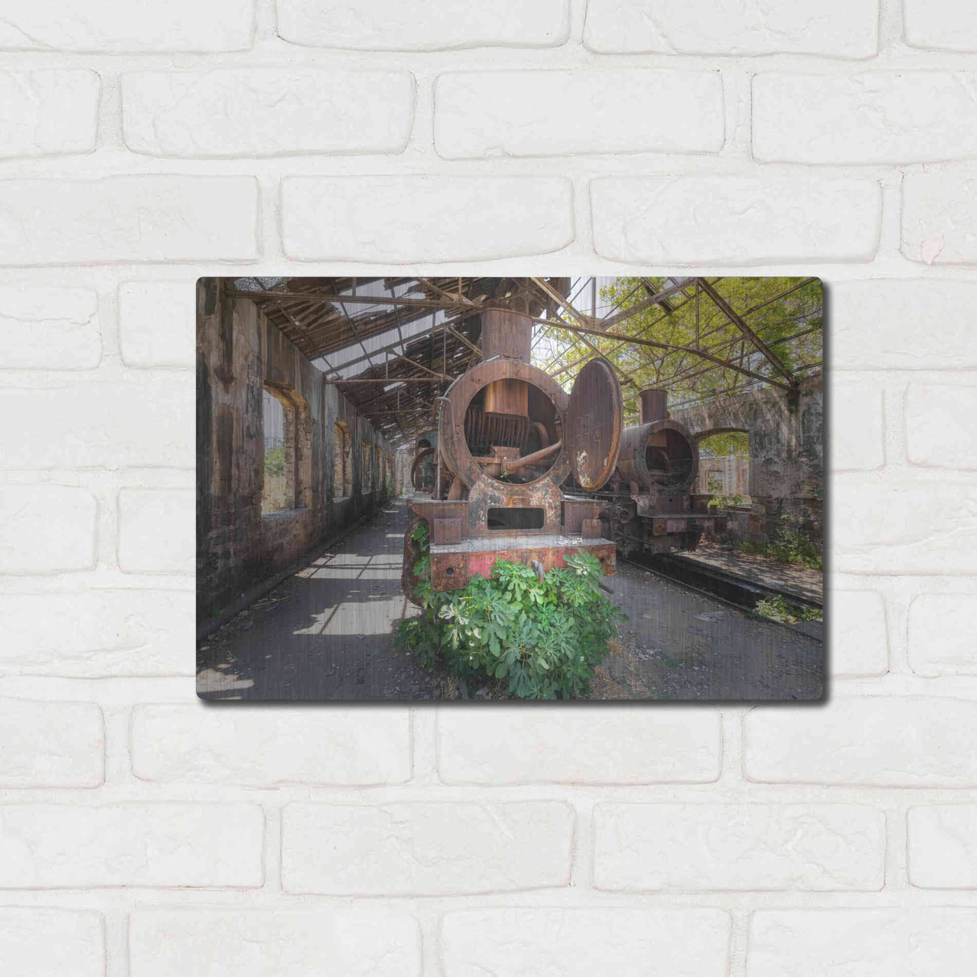 Luxe Metal Art 'Abandoned Trail' by Roman Robroek Metal Wall Art,16x12