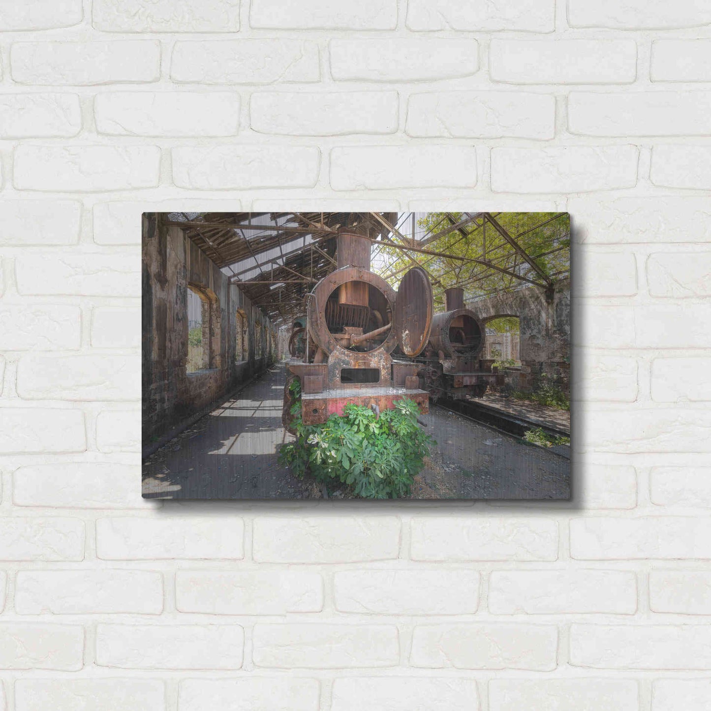 Luxe Metal Art 'Abandoned Trail' by Roman Robroek Metal Wall Art,24x16