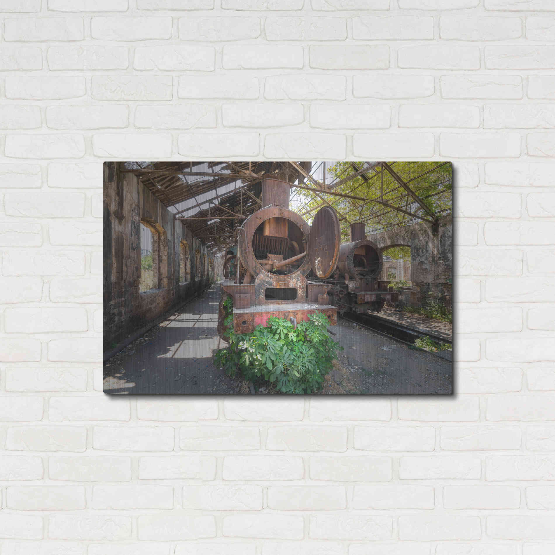 Luxe Metal Art 'Abandoned Trail' by Roman Robroek Metal Wall Art,36x24