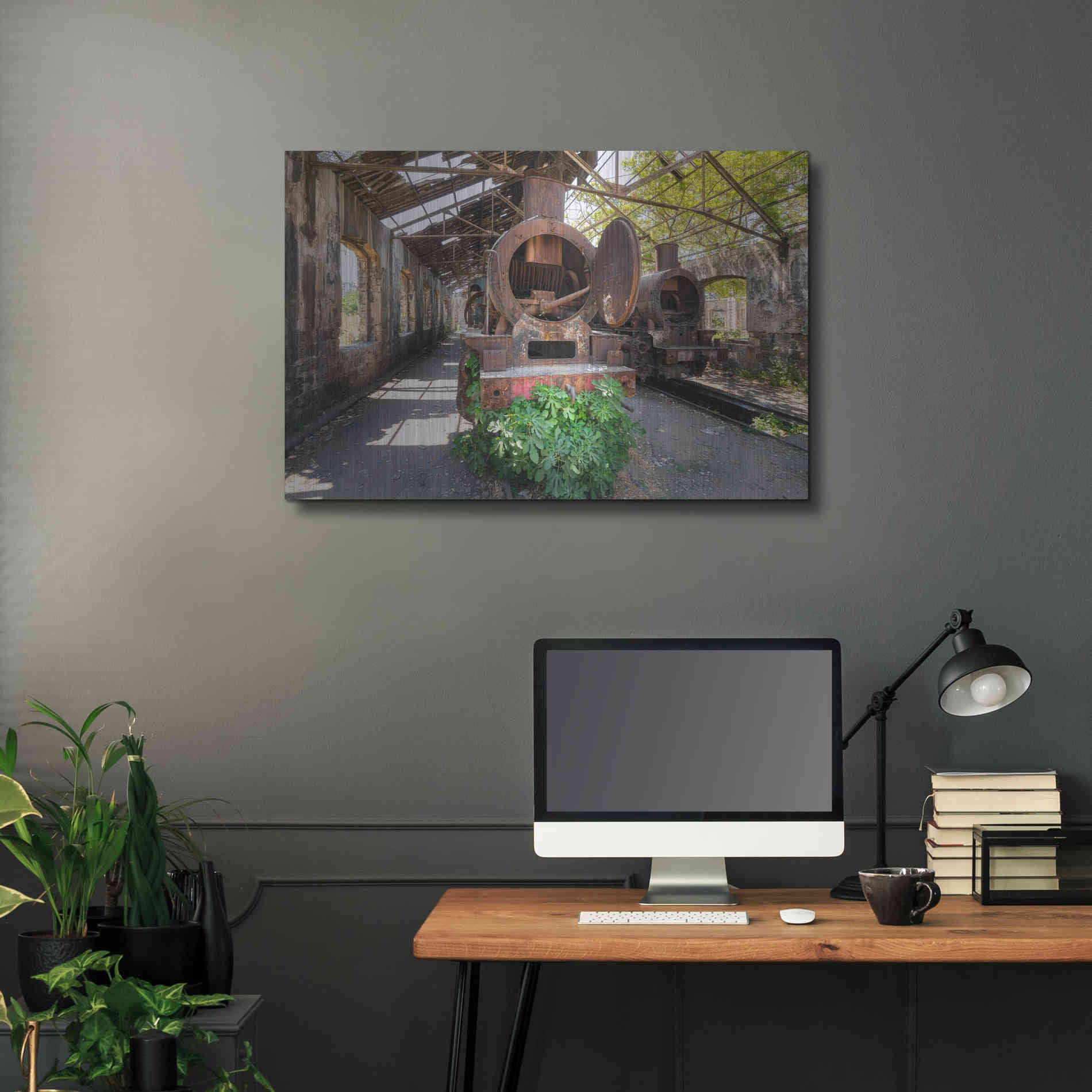 Luxe Metal Art 'Abandoned Trail' by Roman Robroek Metal Wall Art,36x24