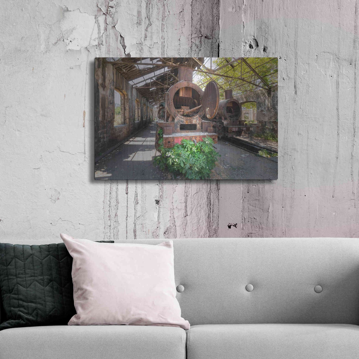 Luxe Metal Art 'Abandoned Trail' by Roman Robroek Metal Wall Art,36x24