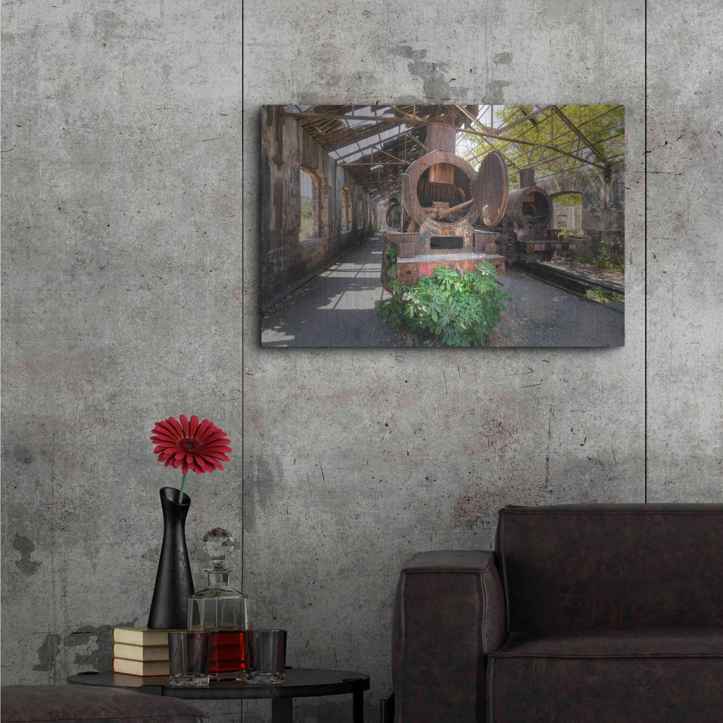 Luxe Metal Art 'Abandoned Trail' by Roman Robroek Metal Wall Art,36x24