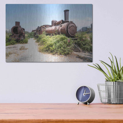 Luxe Metal Art 'Train Heritage' by Roman Robroek Metal Wall Art,16x12