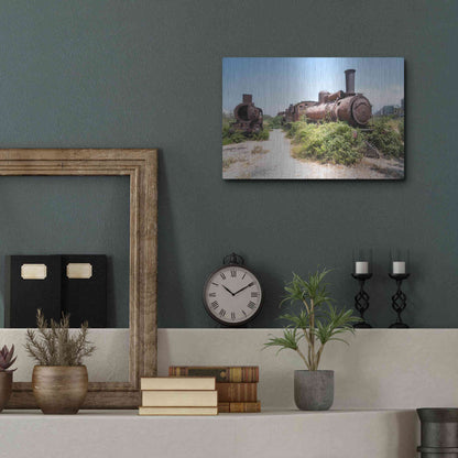 Luxe Metal Art 'Train Heritage' by Roman Robroek Metal Wall Art,16x12