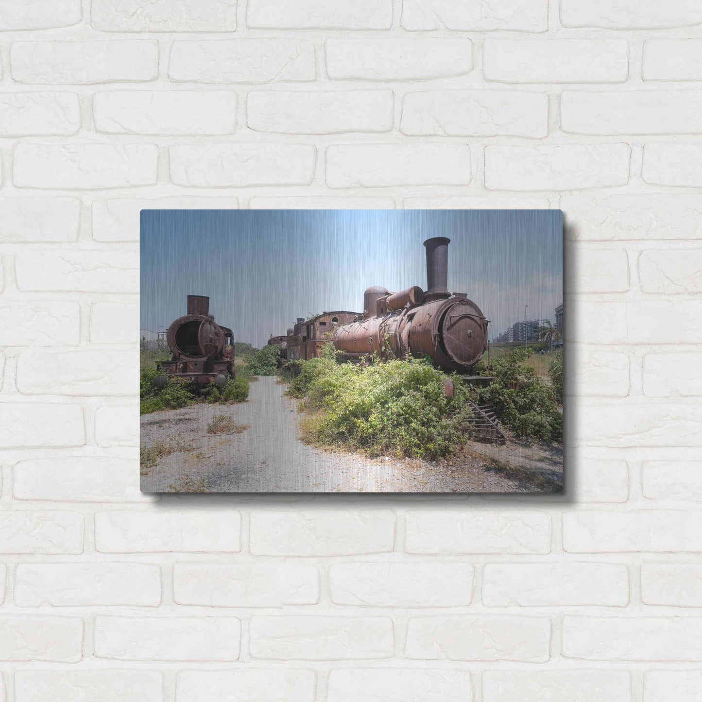Luxe Metal Art 'Train Heritage' by Roman Robroek Metal Wall Art,24x16