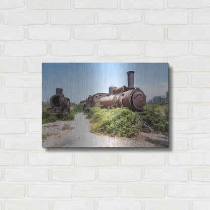 Luxe Metal Art 'Train Heritage' by Roman Robroek Metal Wall Art,24x16