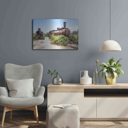 Luxe Metal Art 'Train Heritage' by Roman Robroek Metal Wall Art,24x16