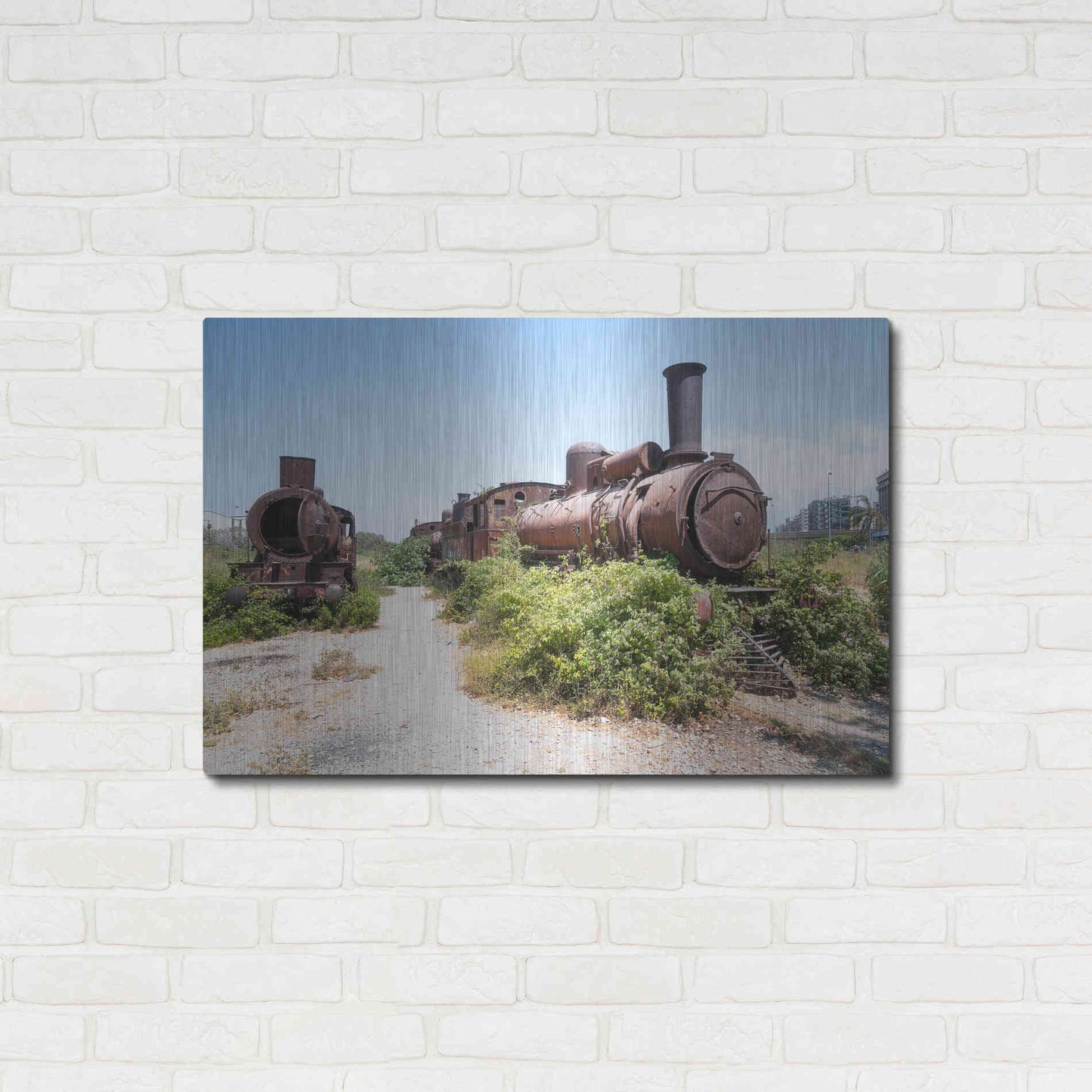 Luxe Metal Art 'Train Heritage' by Roman Robroek Metal Wall Art,36x24