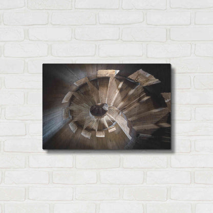 Luxe Metal Art 'Shadow In The Staircase' by Roman Robroek Metal Wall Art,24x16