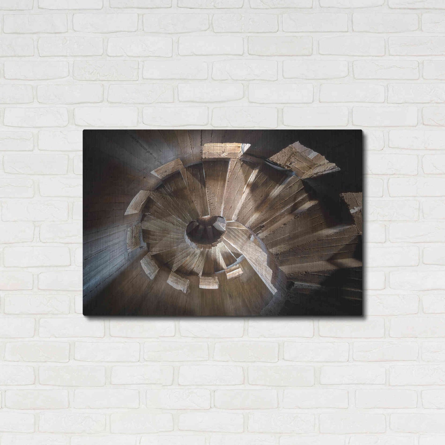 Luxe Metal Art 'Shadow In The Staircase' by Roman Robroek Metal Wall Art,36x24
