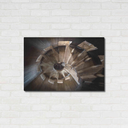 Luxe Metal Art 'Shadow In The Staircase' by Roman Robroek Metal Wall Art,36x24