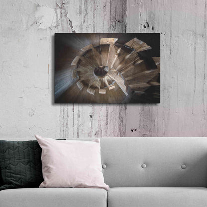 Luxe Metal Art 'Shadow In The Staircase' by Roman Robroek Metal Wall Art,36x24