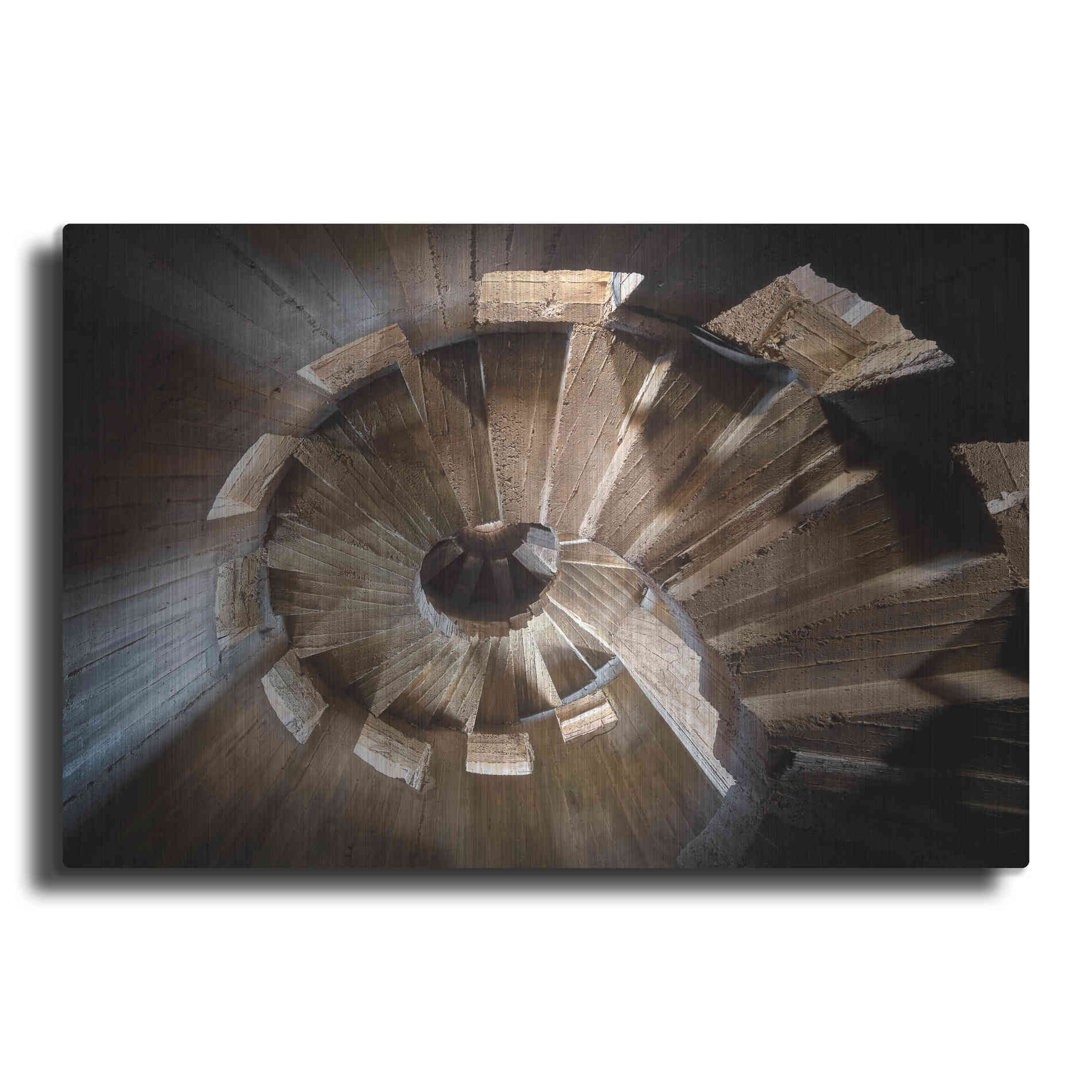 Luxe Metal Art 'Shadow In The Staircase' by Roman Robroek Metal Wall Art
