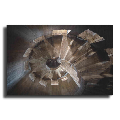 Luxe Metal Art 'Shadow In The Staircase' by Roman Robroek Metal Wall Art