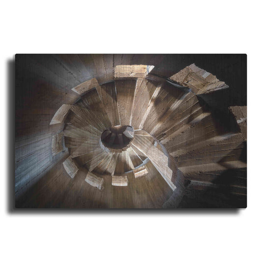 Luxe Metal Art 'Shadow In The Staircase' by Roman Robroek Metal Wall Art
