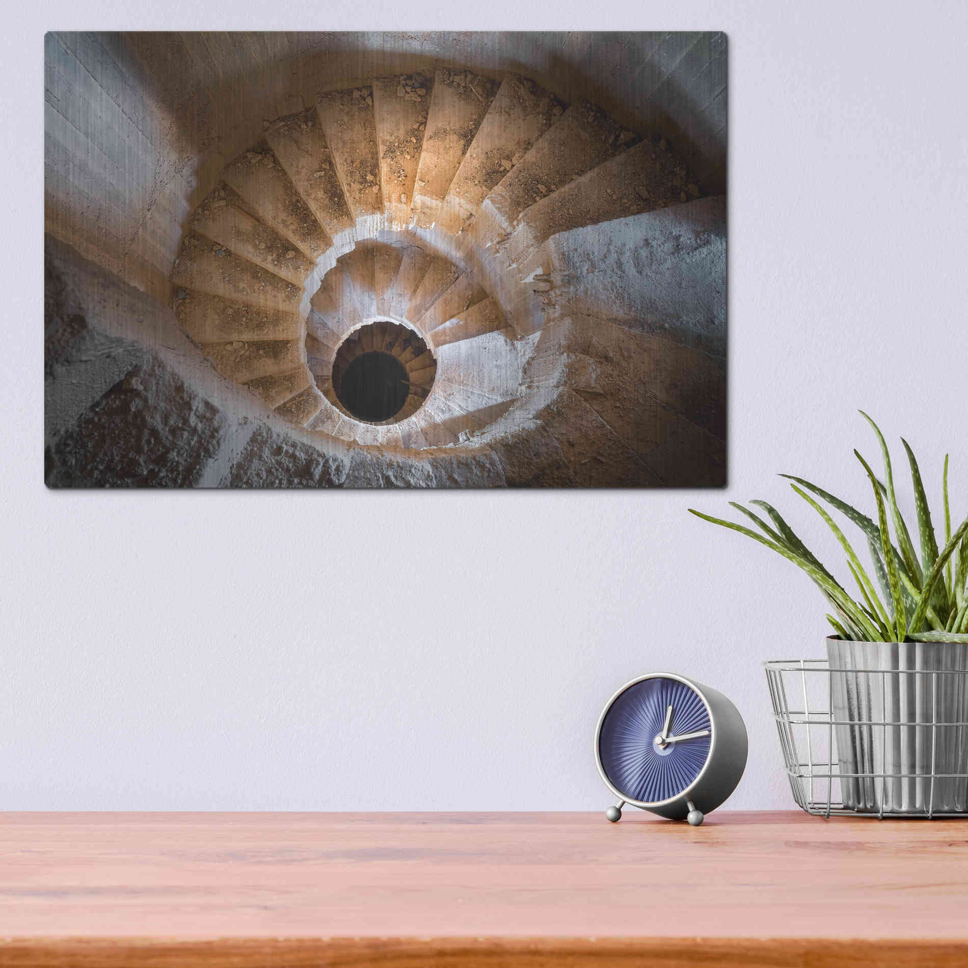 Luxe Metal Art 'Eye Staircase' by Roman Robroek Metal Wall Art,16x12