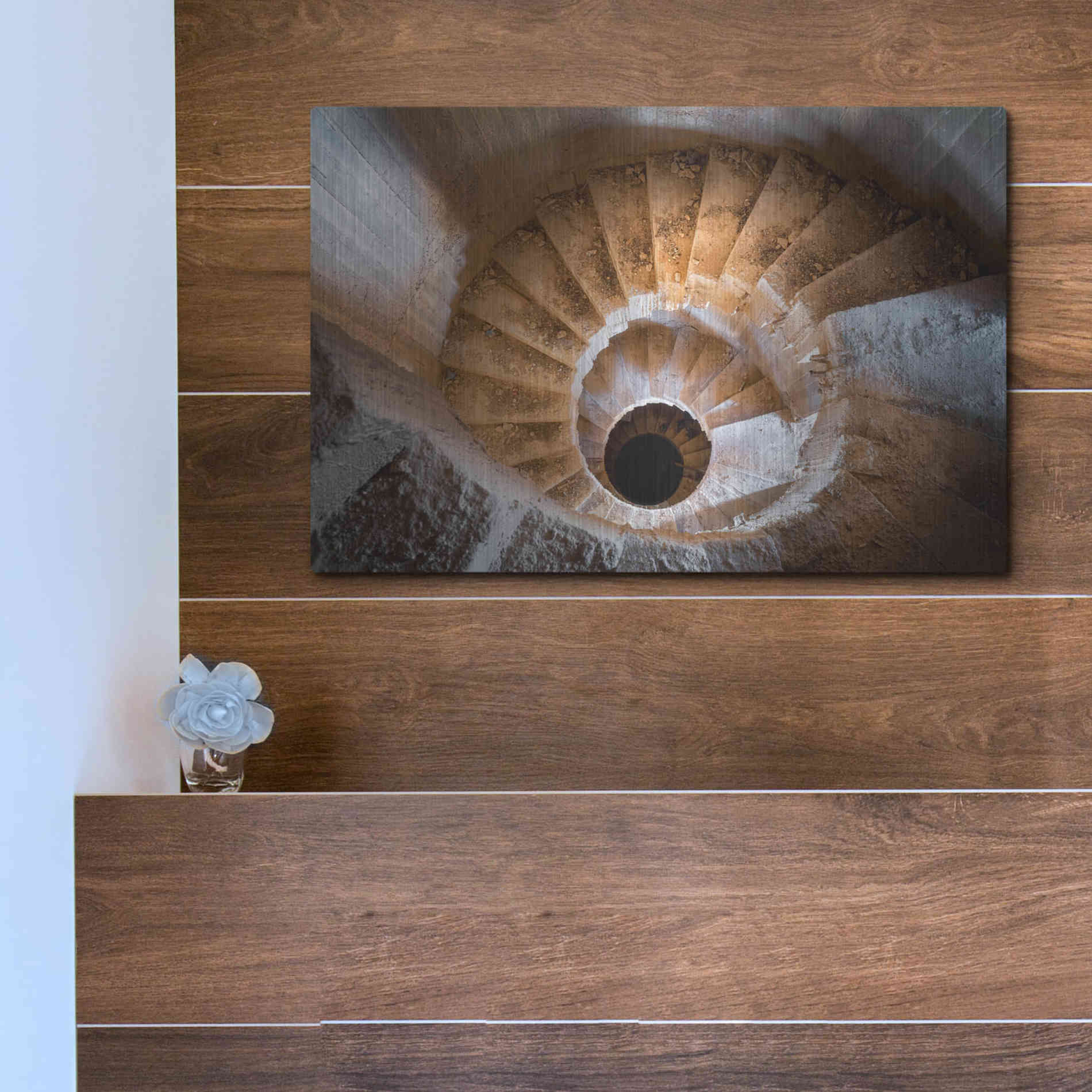 Luxe Metal Art 'Eye Staircase' by Roman Robroek Metal Wall Art,16x12