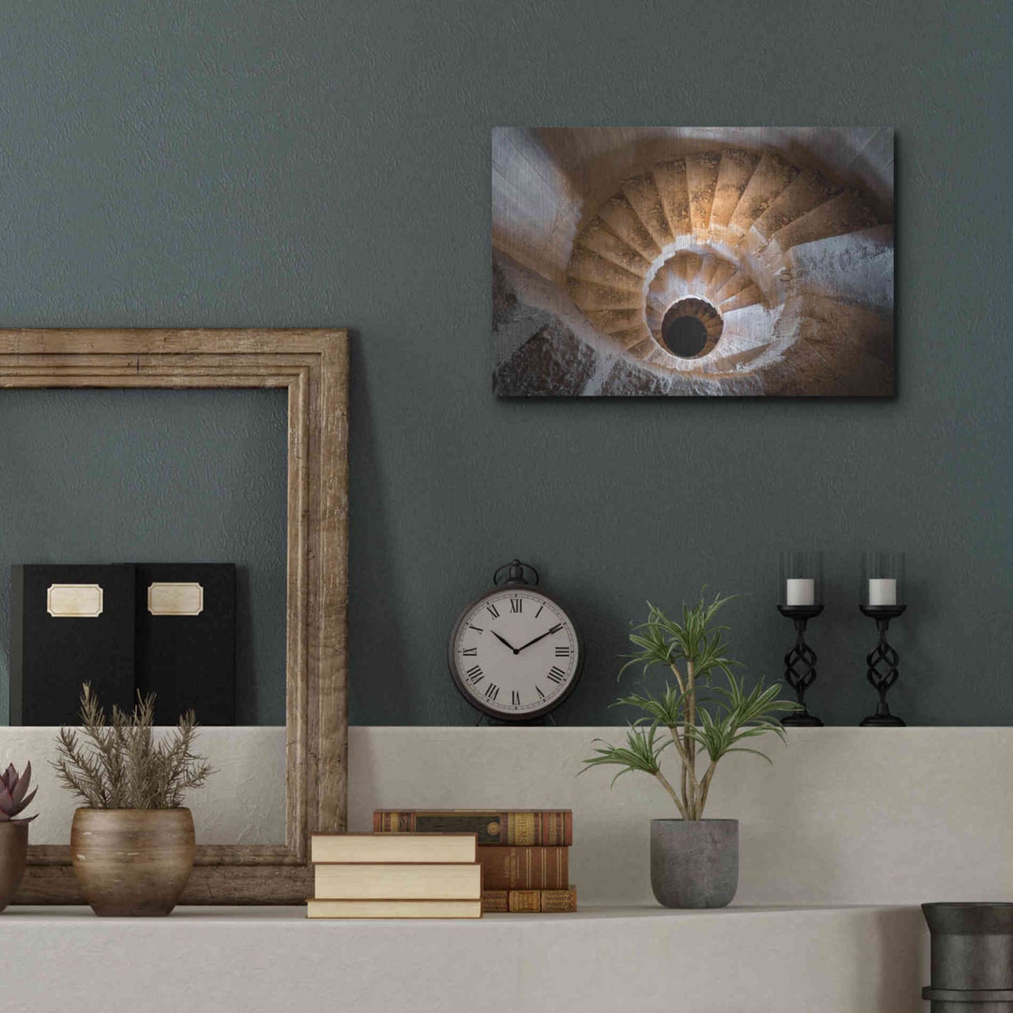 Luxe Metal Art 'Eye Staircase' by Roman Robroek Metal Wall Art,16x12