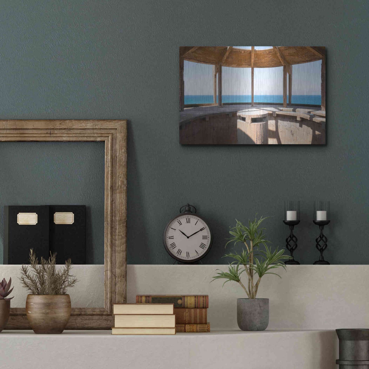 Luxe Metal Art 'Concrete Aquarium' by Roman Robroek Metal Wall Art,16x12