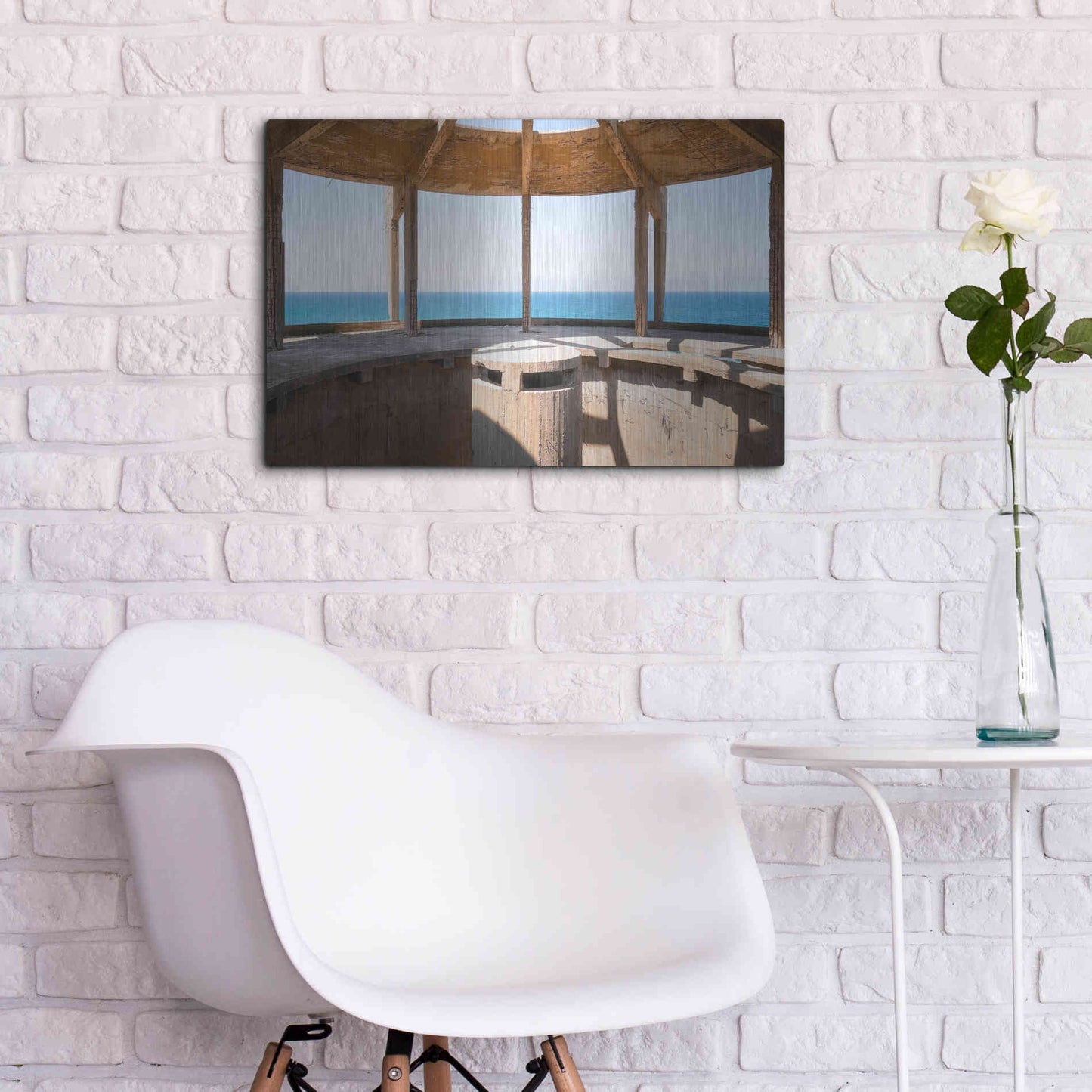 Luxe Metal Art 'Concrete Aquarium' by Roman Robroek Metal Wall Art,24x16