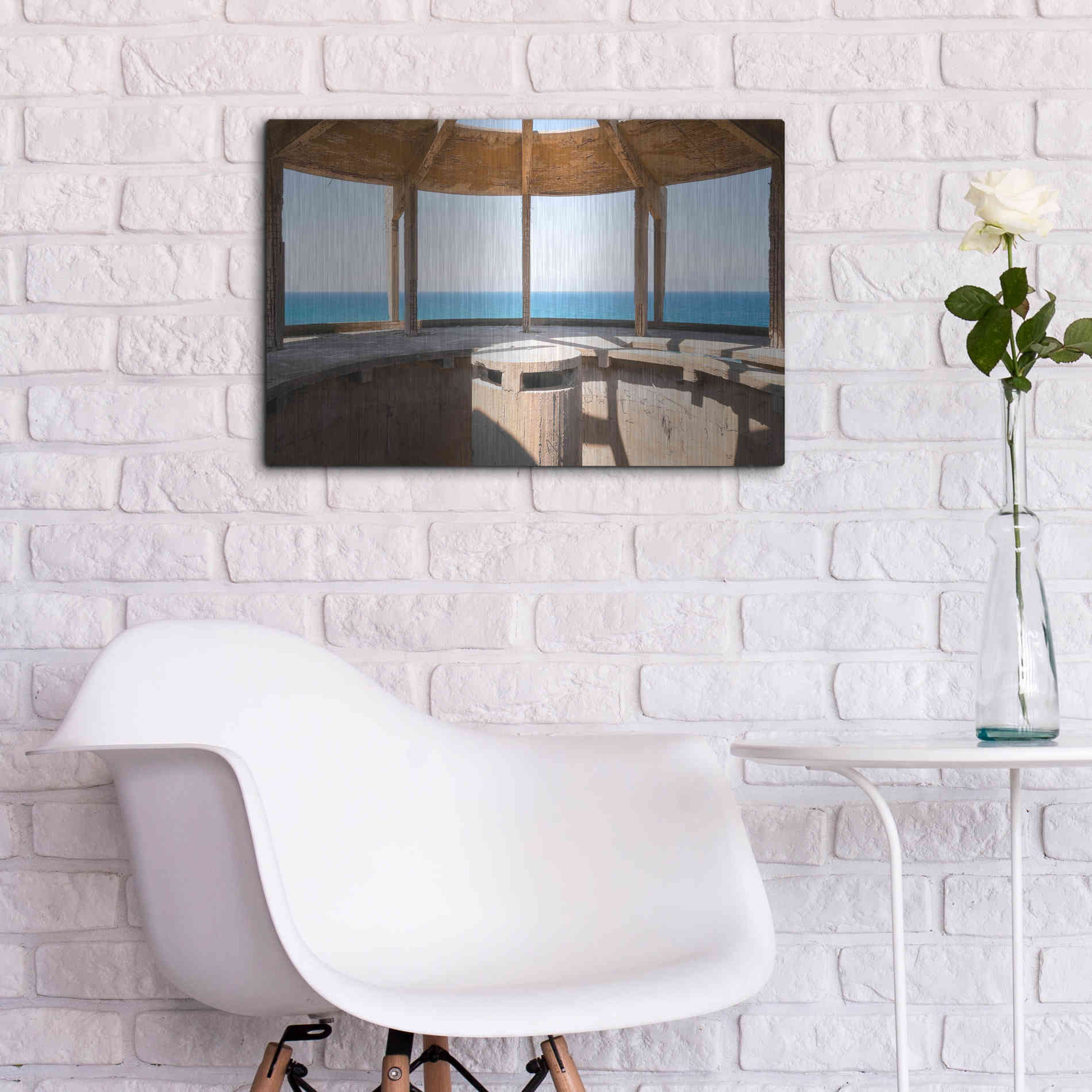 Luxe Metal Art 'Concrete Aquarium' by Roman Robroek Metal Wall Art,24x16