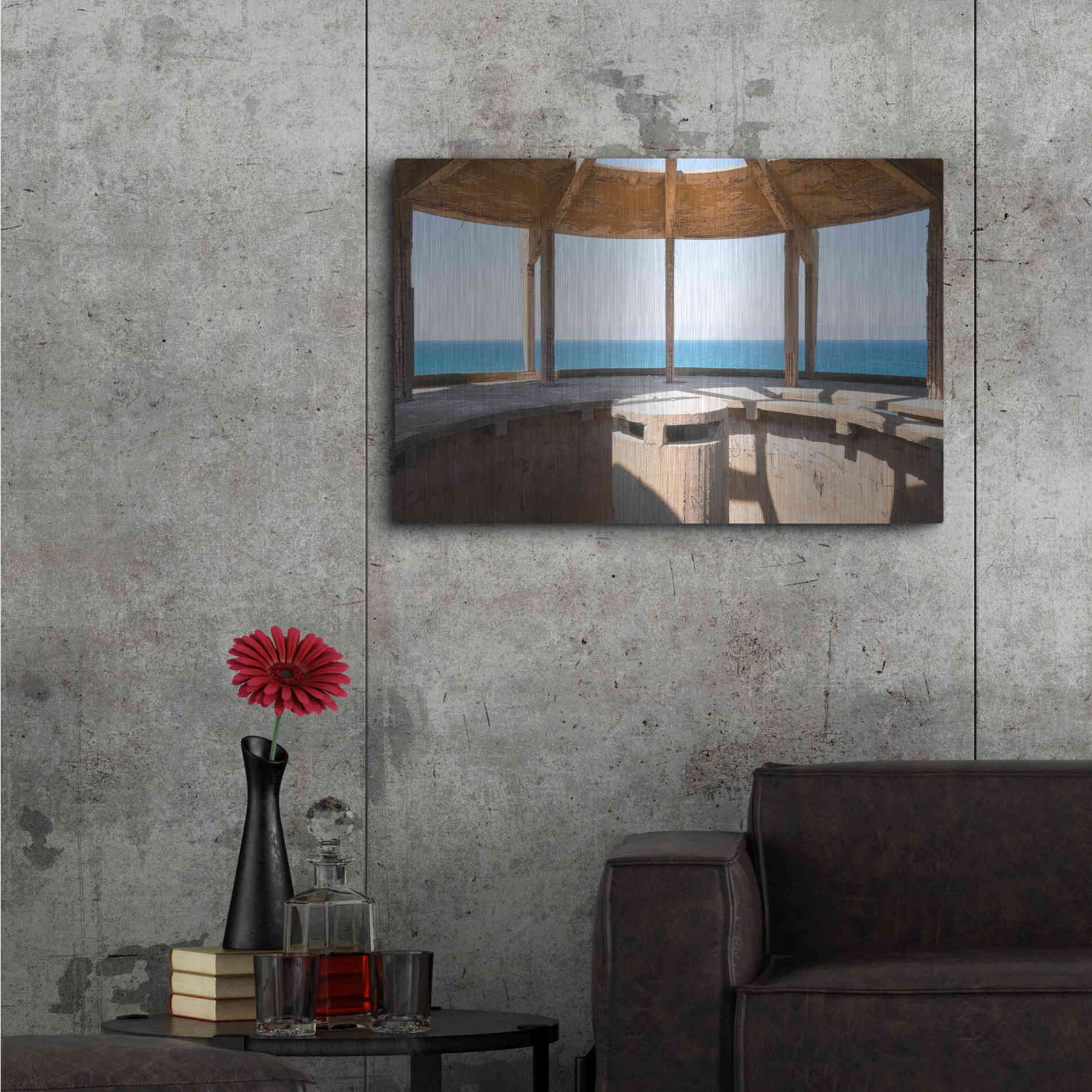 Luxe Metal Art 'Concrete Aquarium' by Roman Robroek Metal Wall Art,36x24