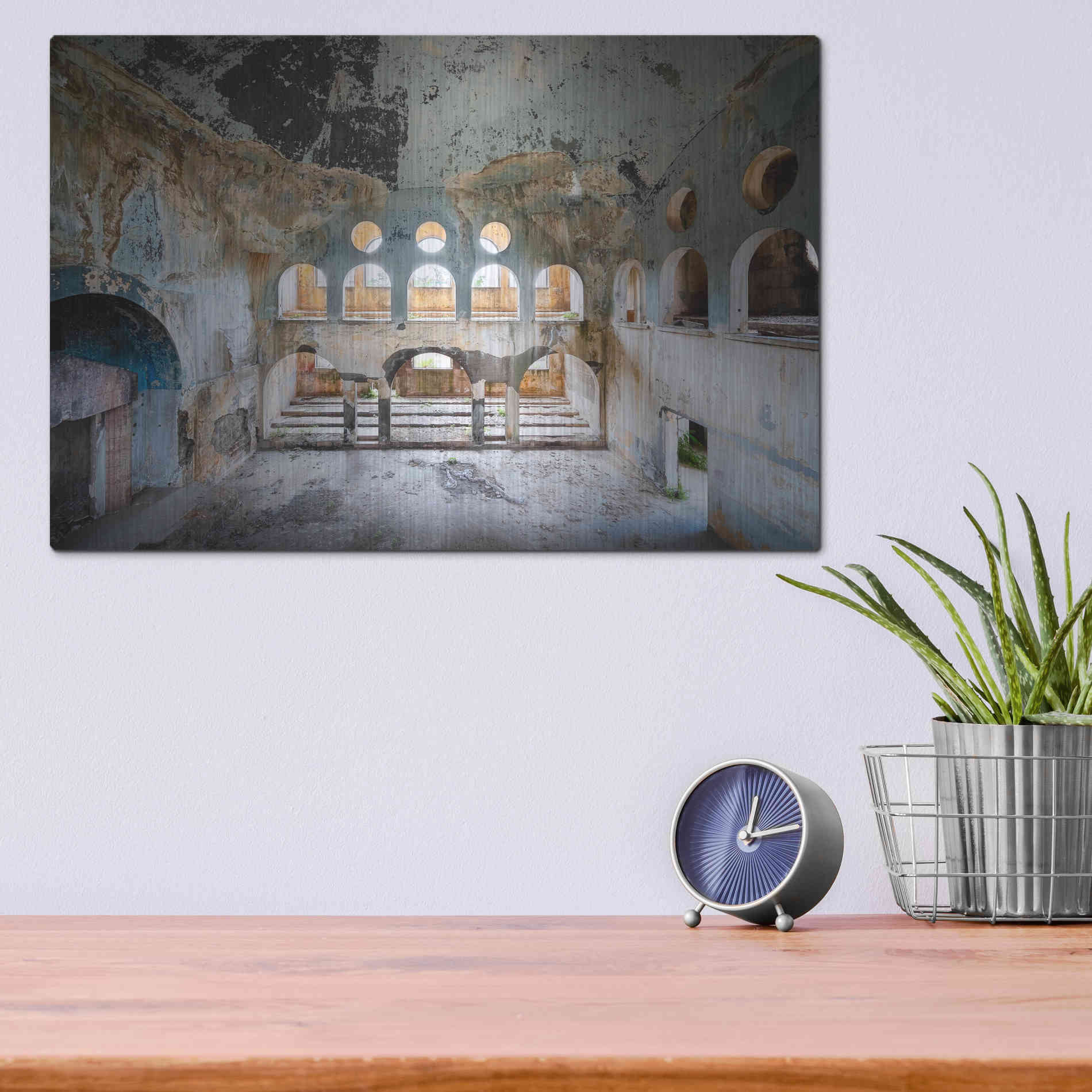 Luxe Metal Art 'Lebanese Synagogue' by Roman Robroek Metal Wall Art,16x12