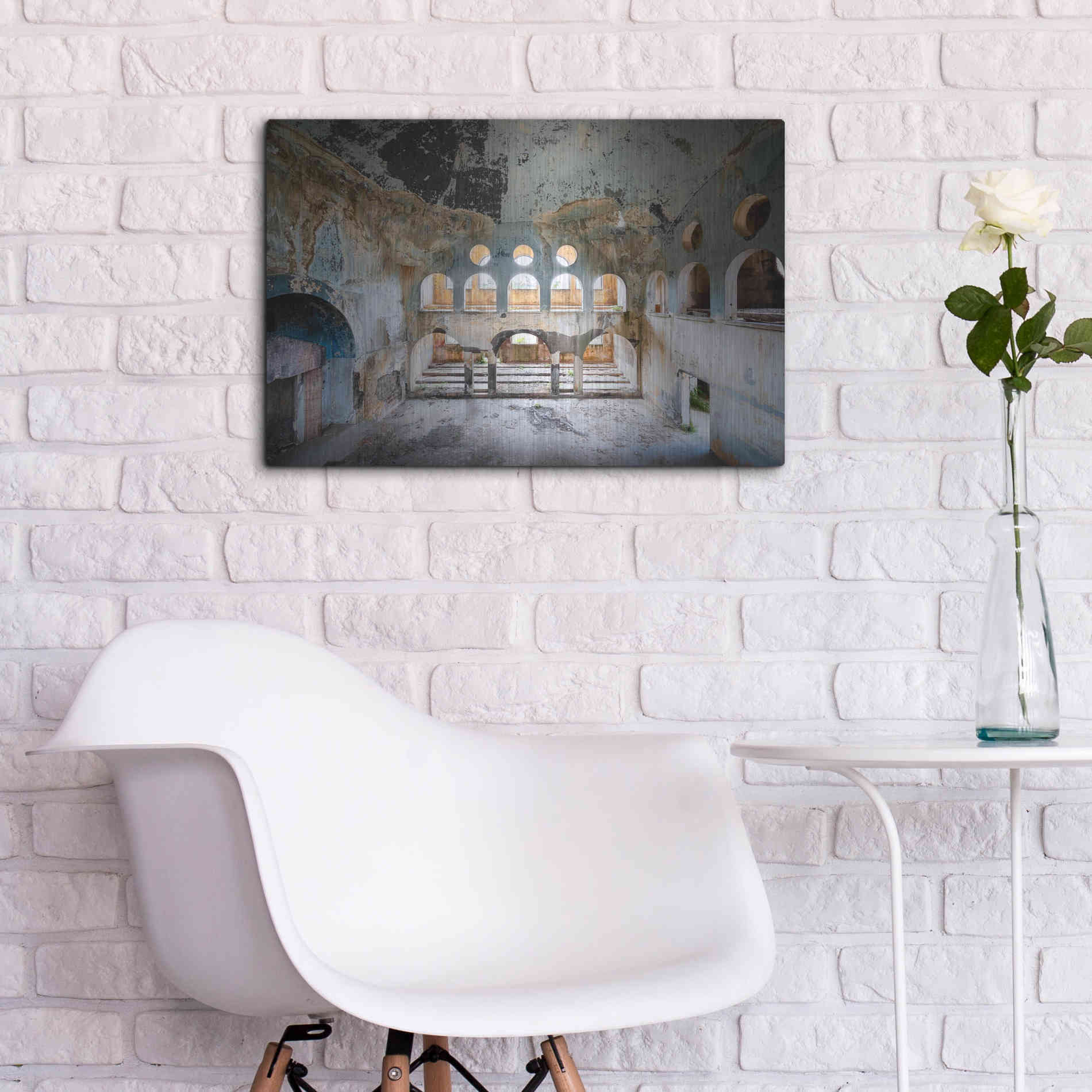 Luxe Metal Art 'Lebanese Synagogue' by Roman Robroek Metal Wall Art,24x16