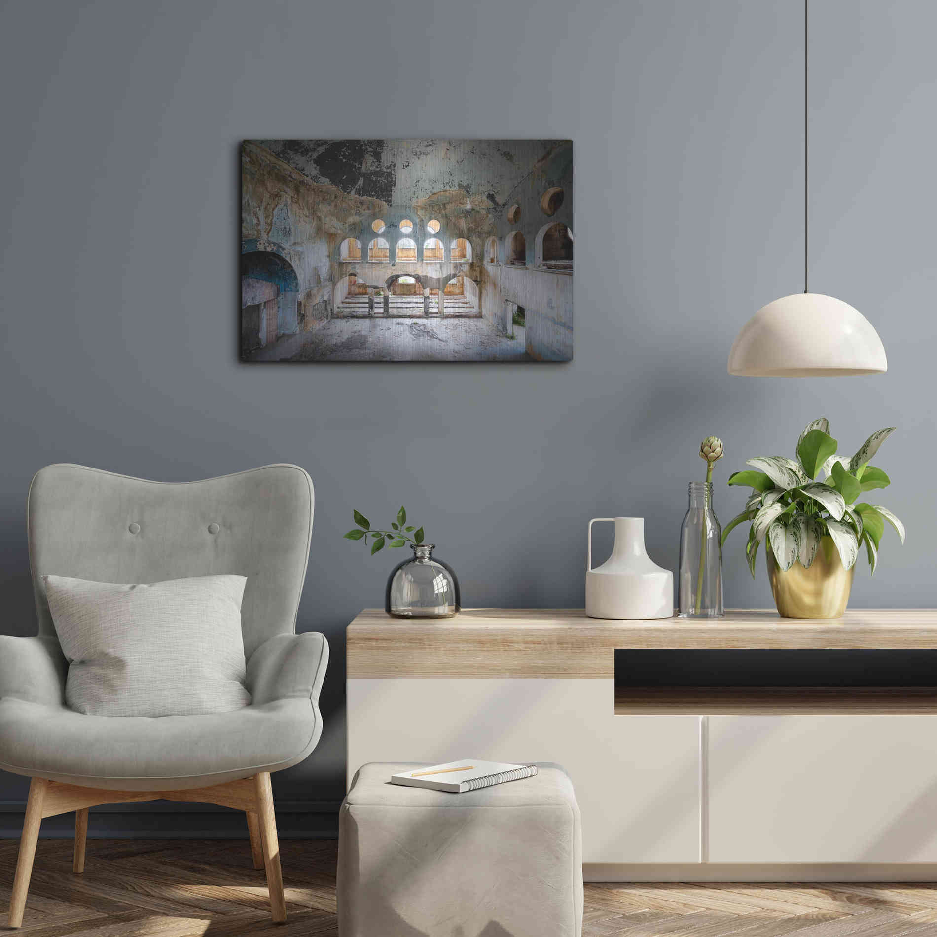 Luxe Metal Art 'Lebanese Synagogue' by Roman Robroek Metal Wall Art,24x16