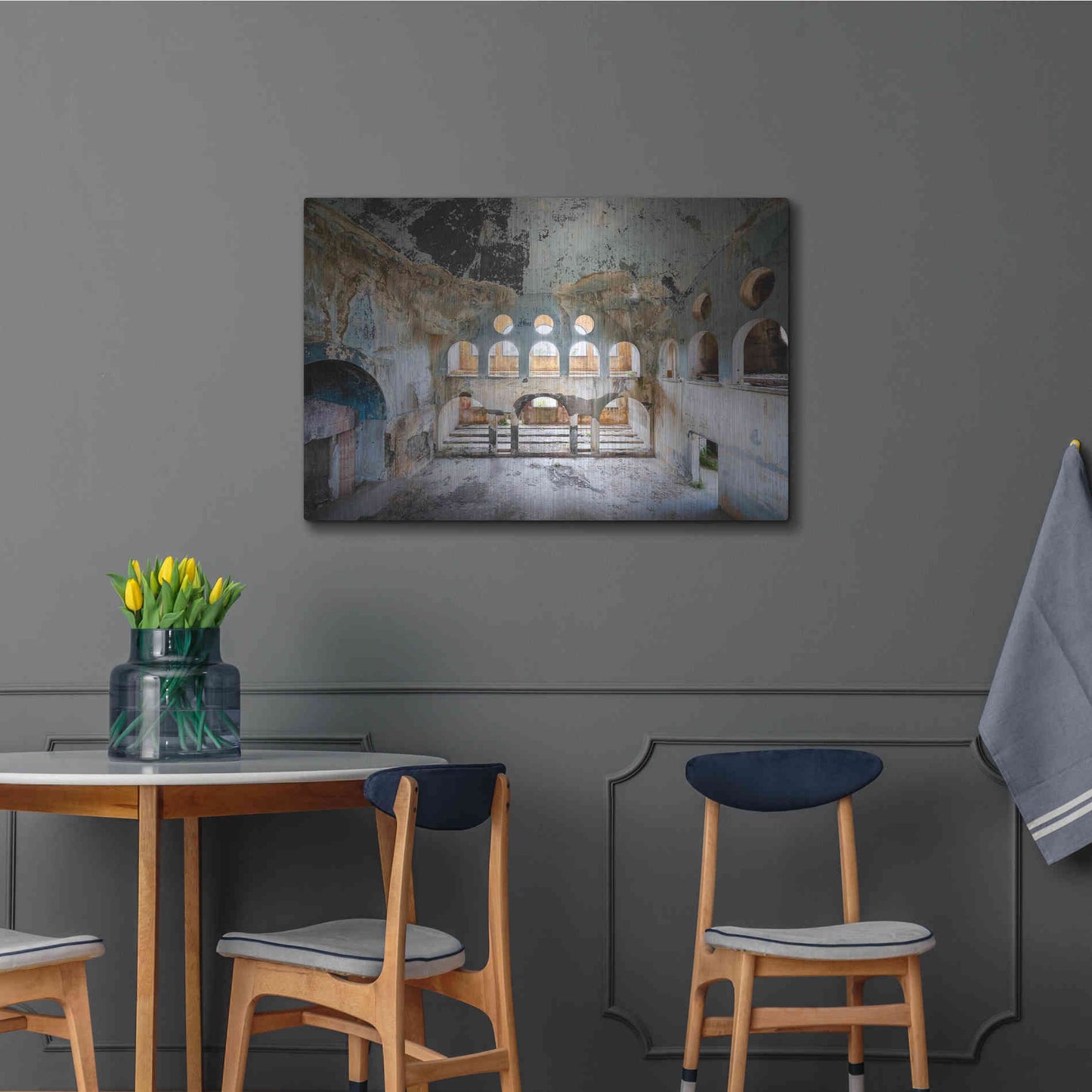 Luxe Metal Art 'Lebanese Synagogue' by Roman Robroek Metal Wall Art,36x24