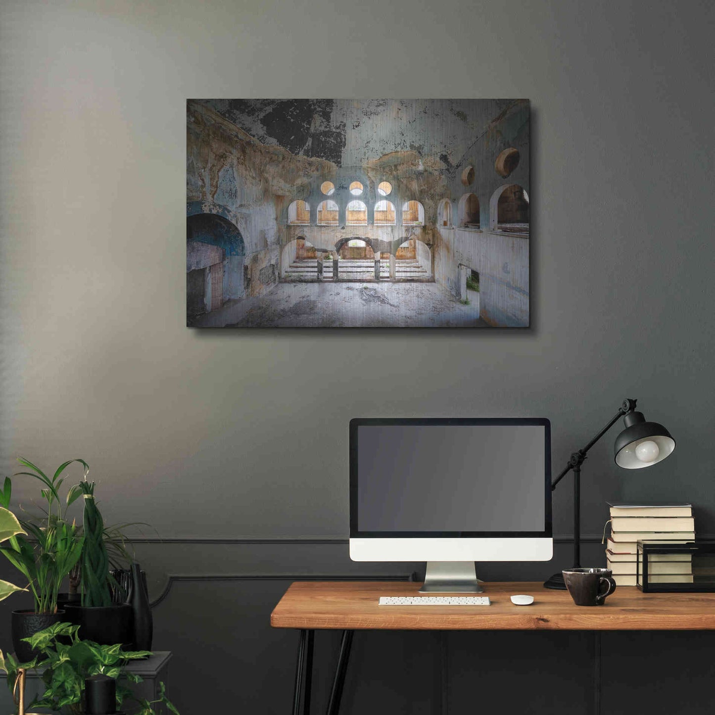 Luxe Metal Art 'Lebanese Synagogue' by Roman Robroek Metal Wall Art,36x24