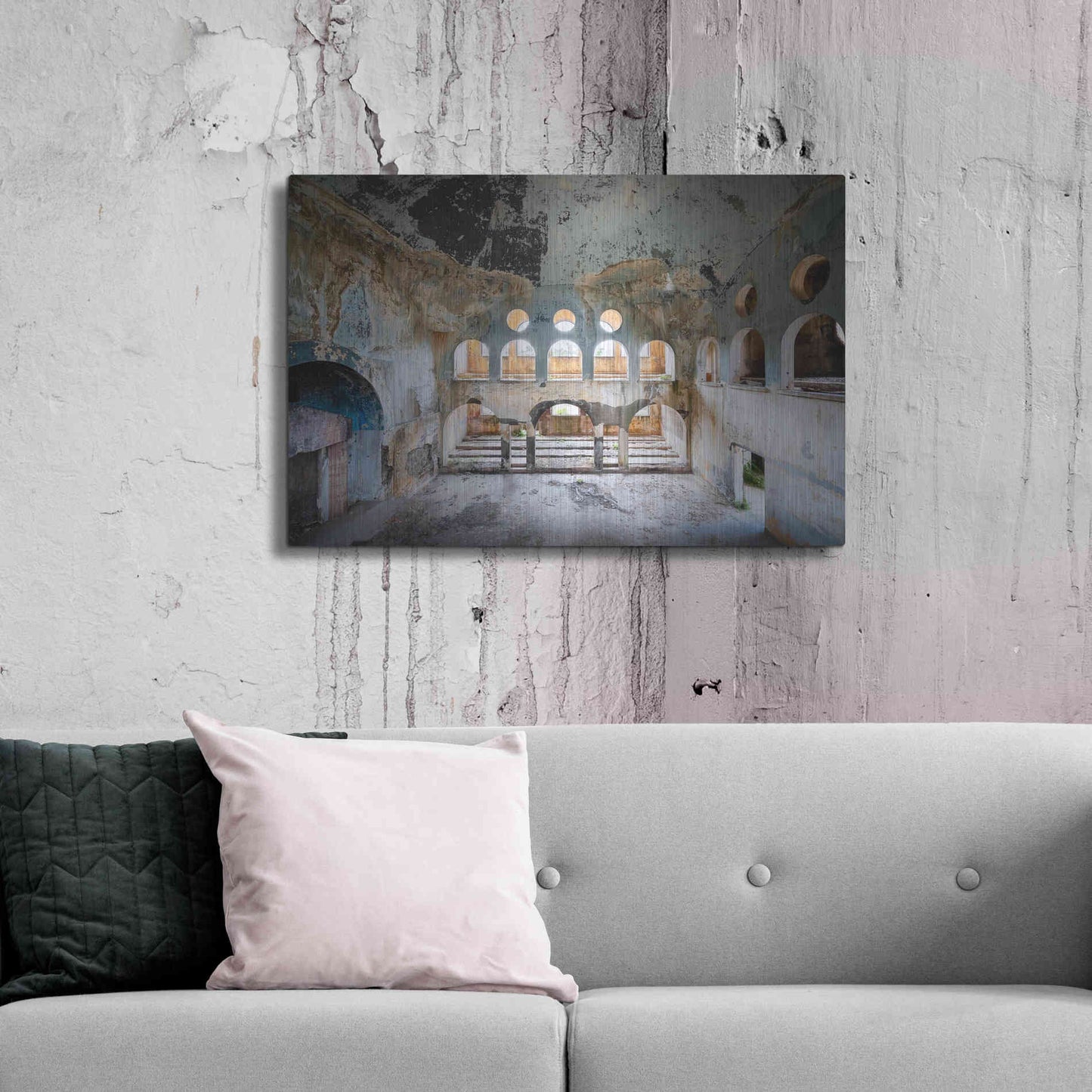 Luxe Metal Art 'Lebanese Synagogue' by Roman Robroek Metal Wall Art,36x24