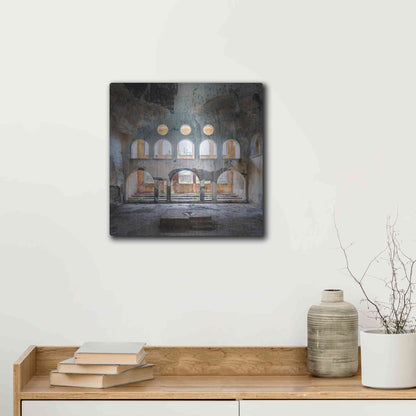 Luxe Metal Art 'Abandoned Synagogue' by Roman Robroek Metal Wall Art,12x12