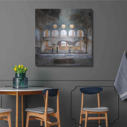 Luxe Metal Art 'Abandoned Synagogue' by Roman Robroek Metal Wall Art,36x36