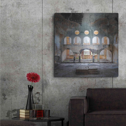 Luxe Metal Art 'Abandoned Synagogue' by Roman Robroek Metal Wall Art,36x36