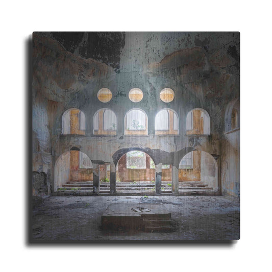 Luxe Metal Art 'Abandoned Synagogue' by Roman Robroek Metal Wall Art