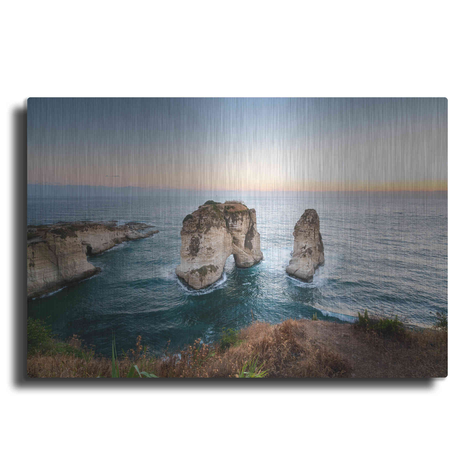 Luxe Metal Art 'Pigeon Rocks' by Roman Robroek Metal Wall Art